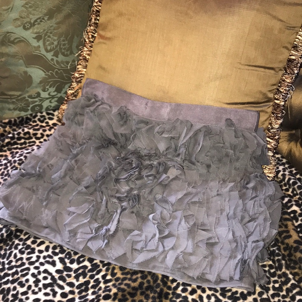 Never worn Haute Hippie silk ruffle skirt